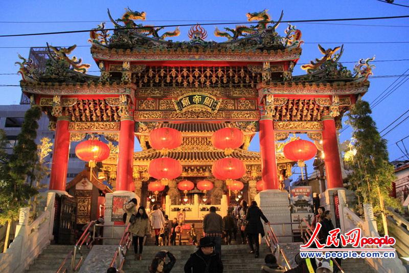 日本横滨中华街春节举办传统庆祝活动