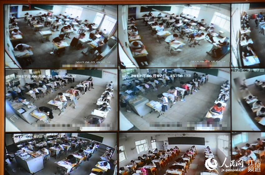 无死角!监控视频 紧盯 江西高考考场
