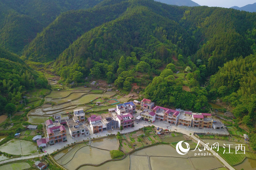 嶺下村坐落於山嶺之下，故得其名。丁波 攝
