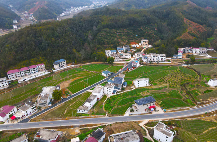 长竹村村容村貌风景如画。丁声滨 摄