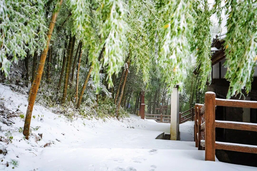 江西明月山迎瑞雪 地方供图