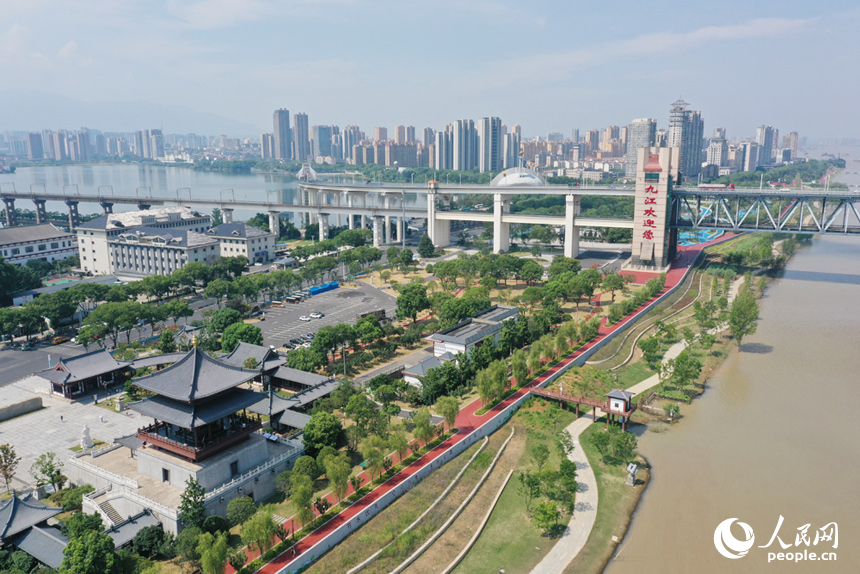 長江國家文化公園九江城區段美景如畫。人民網記者 時雨攝