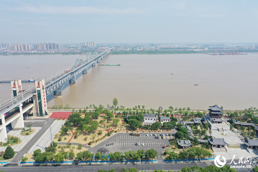 長江國家文化公園九江城區段美景如畫。人民網記者 時雨攝