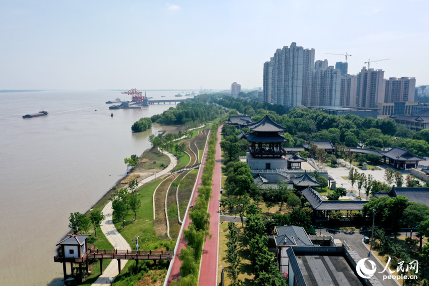 長江國家文化公園九江城區段美景如畫。人民網記者 時雨攝