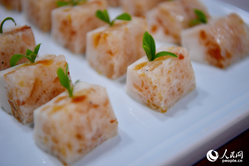 黨參桃膠糕。人民網記者 時雨攝