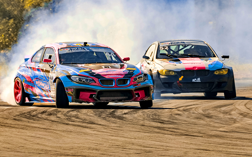 2025粤港澳大湾区汽车飘移锦标赛江西上犹站比赛现场。罗宁摄