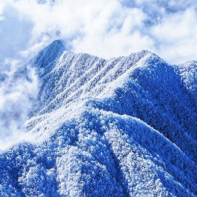 江西武寧：霧凇映雲海 雪域繪仙境