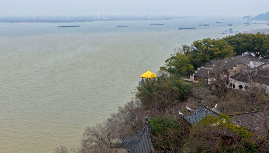 鄱陽湖湖口水位實況。徐會剛攝