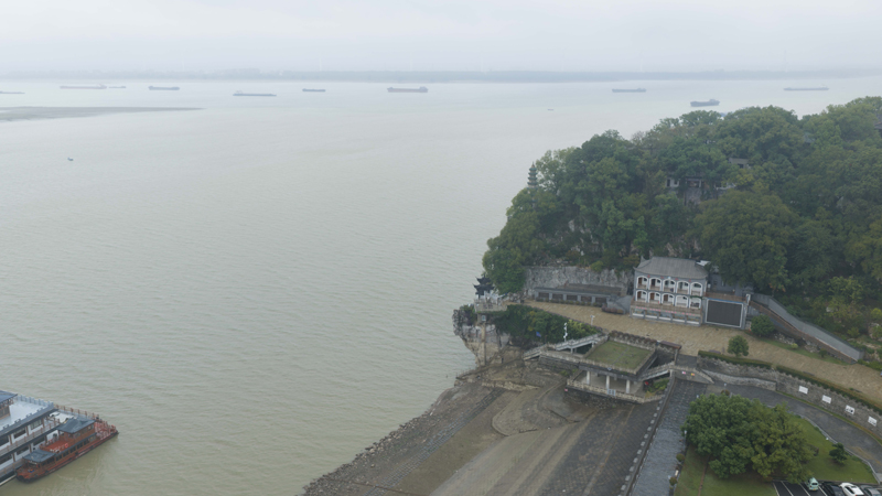 鄱陽湖湖口水域水位實況。徐會剛攝