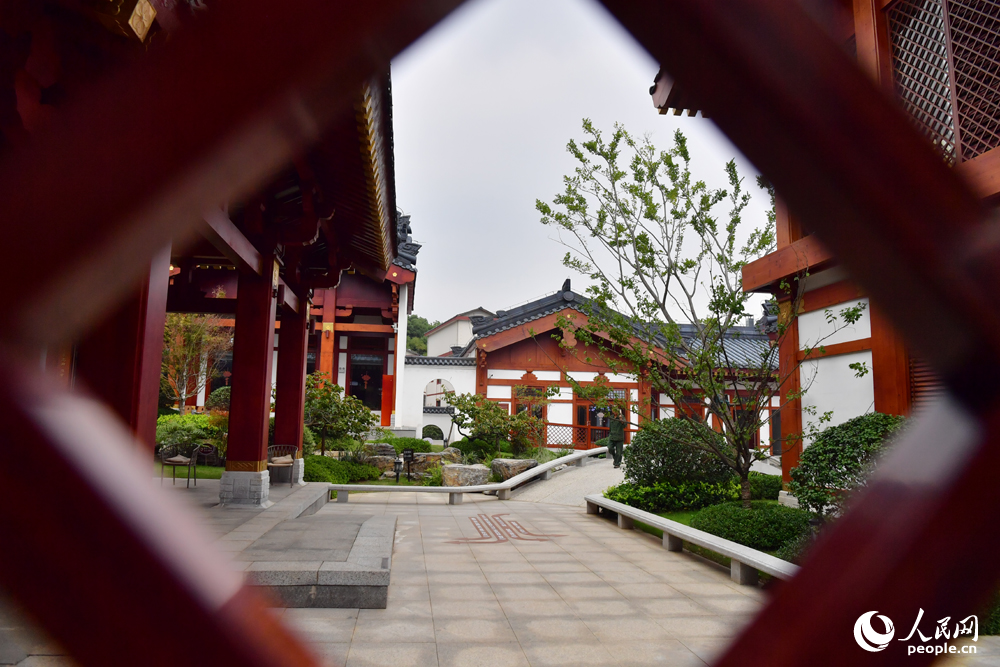 中國（廬山）杏林文化園是全國首個沉浸式中醫藥文化主題園區。人民網記者 時雨攝