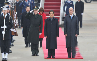 胡锦涛抵达华盛顿开始对美国进行国事访问